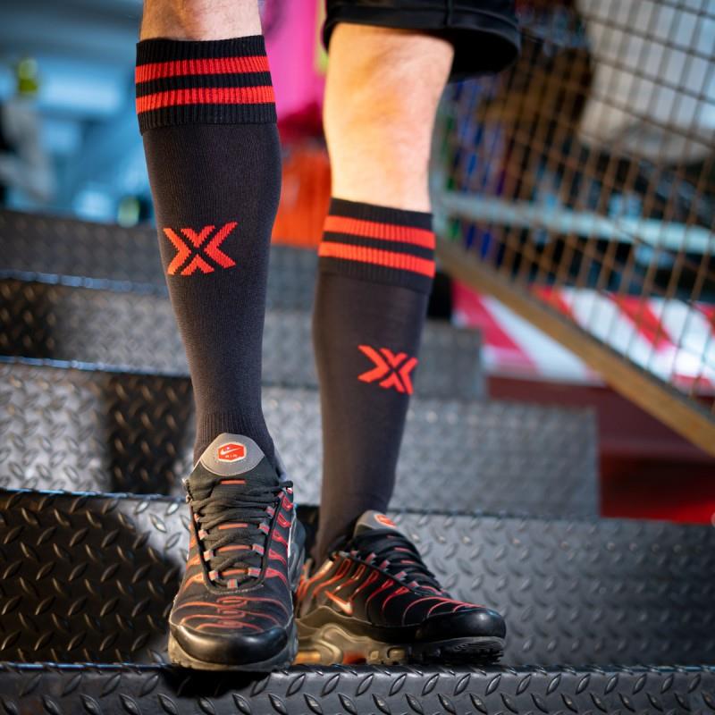 Football Socks, Fist, Black/Red - Image 3