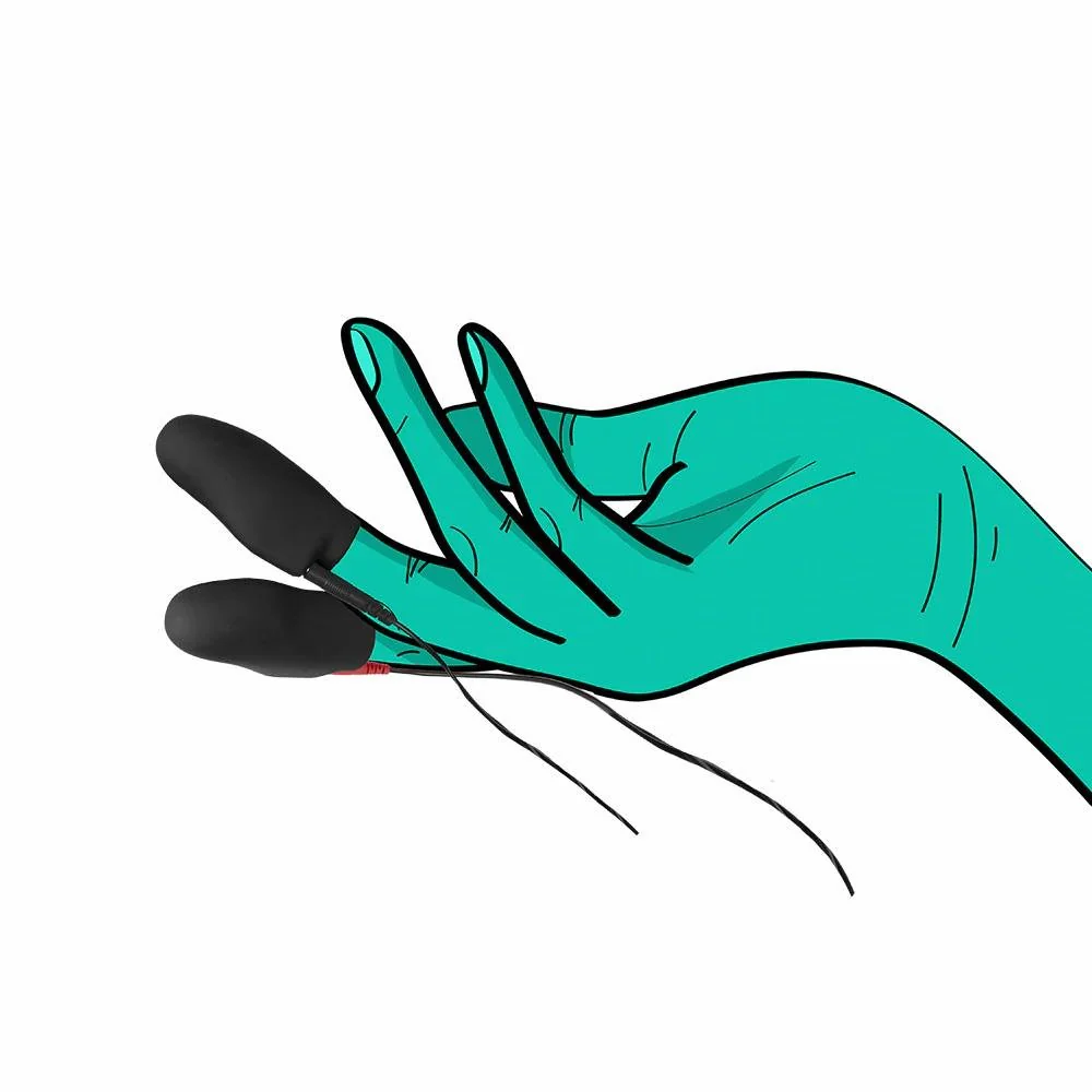 ELECTRASTIM Explorer, Silicone Noir Electro Finger Sleeves - Image 2