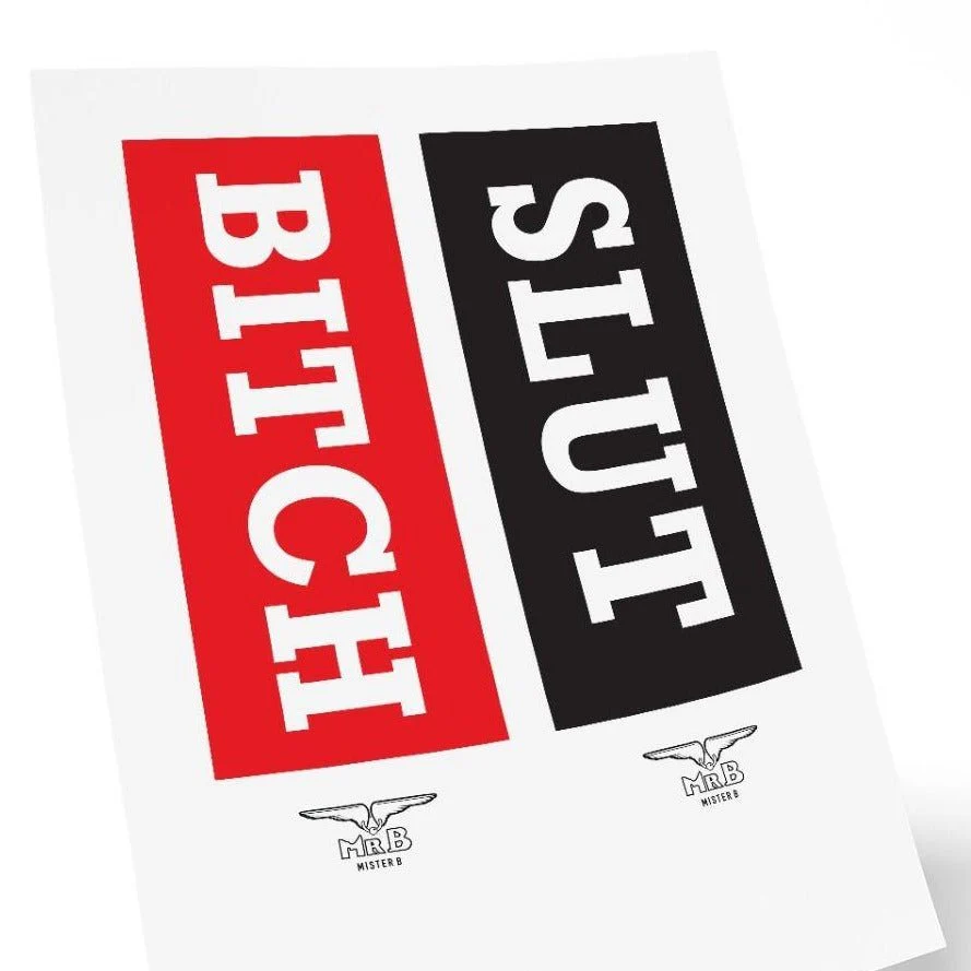 Slut Bitch, Temporary Tattoo