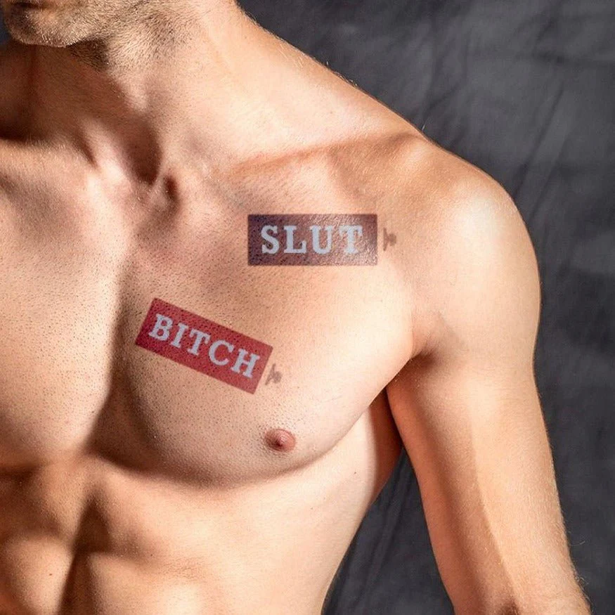Slut Bitch, Temporary Tattoo - Image 2