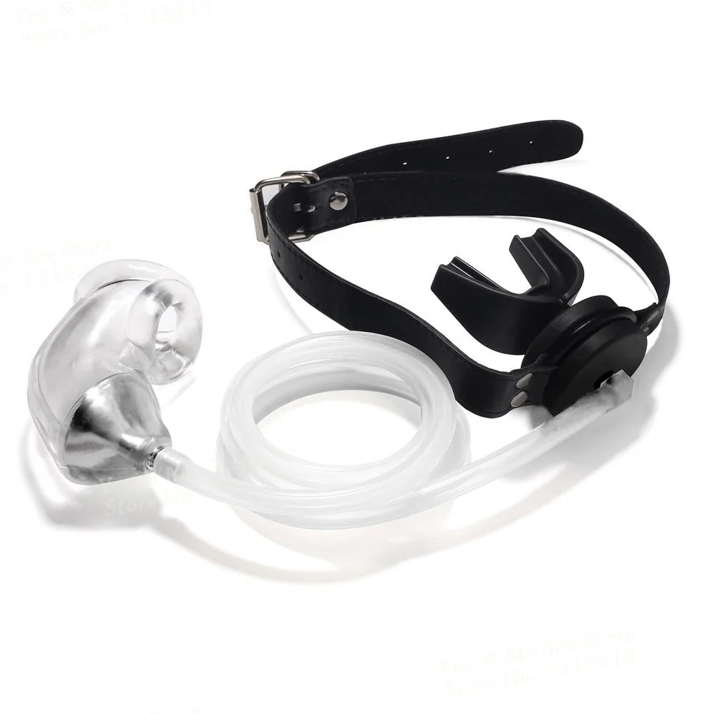 Clear Cock Sheath, Tube & Piss Gag