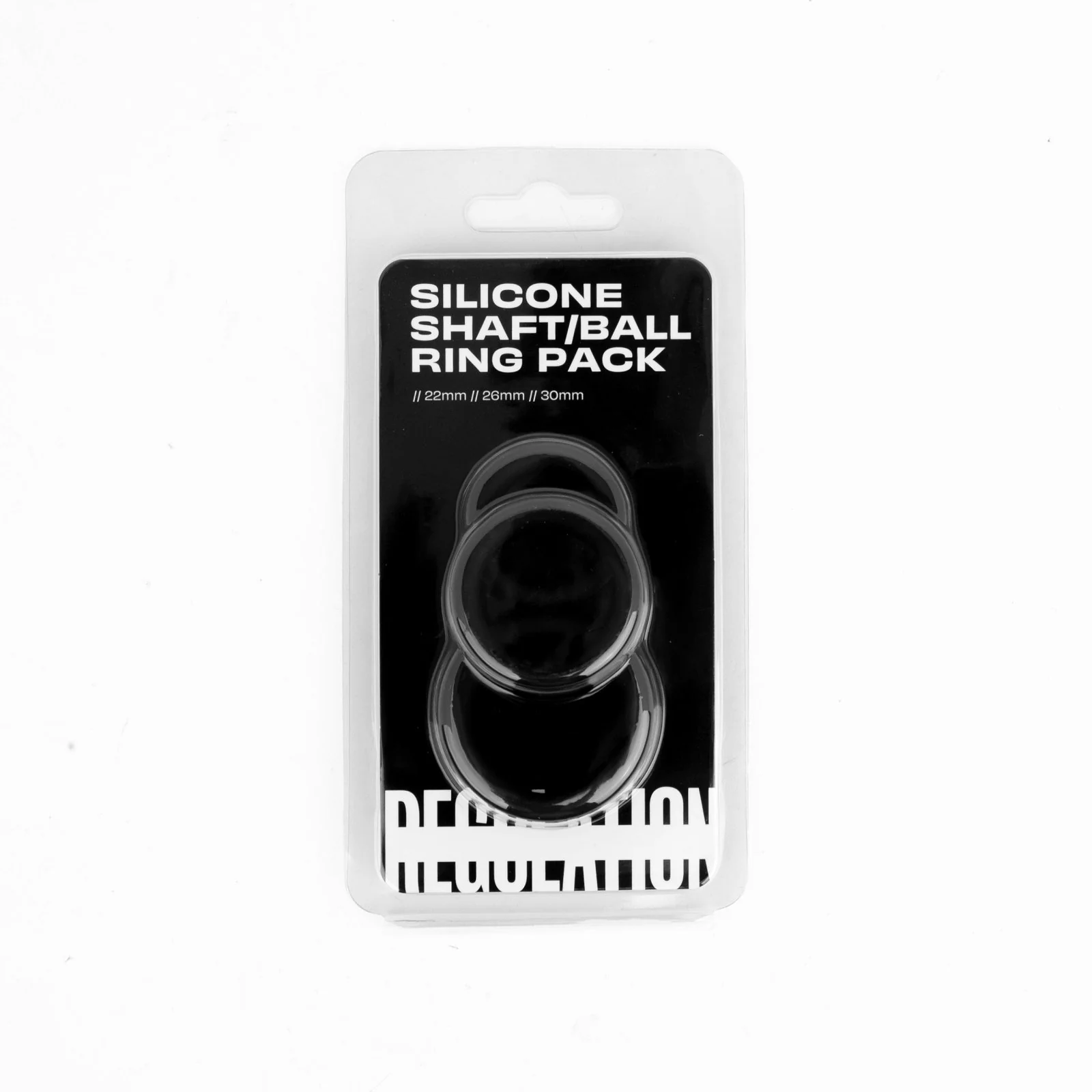Silicone Shaft/Ball Ring, 3-Pack, Black, 22mm / 26mm / 30mm - Image 2