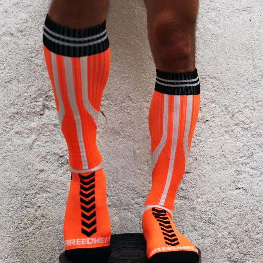 Breedwell Sucker Socks, Neon Orange