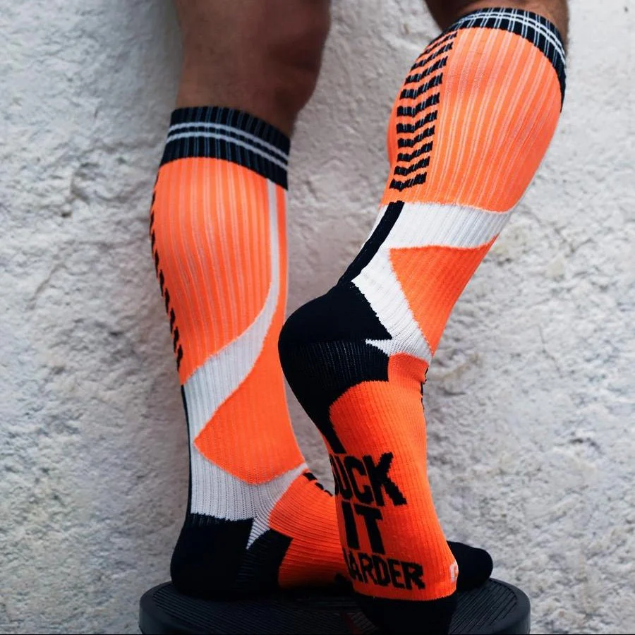 Breedwell Sucker Socks, Neon Orange - Image 3