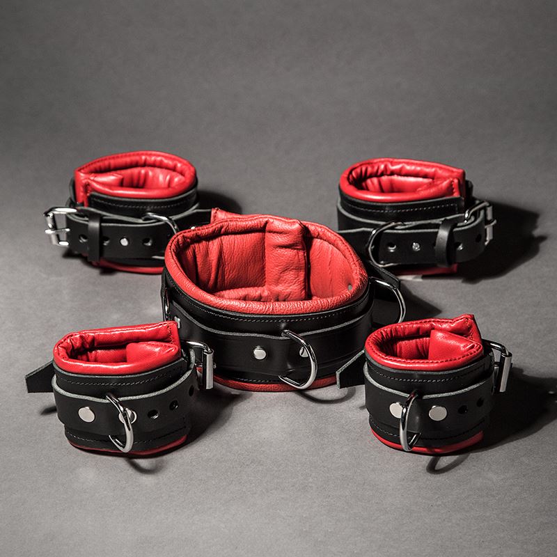 5 Piece Padded Leather Restraint Set - Image 2