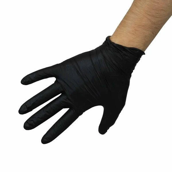 Black Nitrile Gloves, Disposible, Box of 100 - Image 3