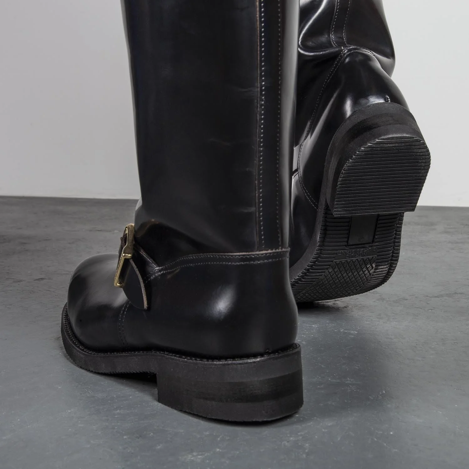Embossy Leather Biker Boots - Image 4