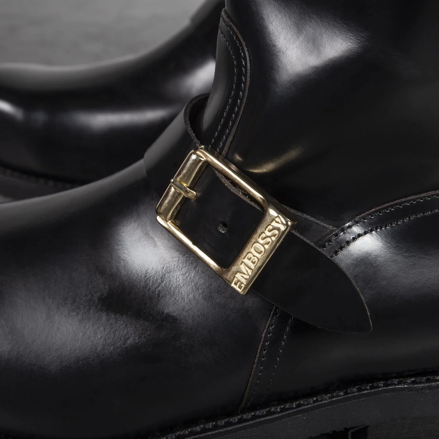 Embossy Leather Biker Boots - Image 7