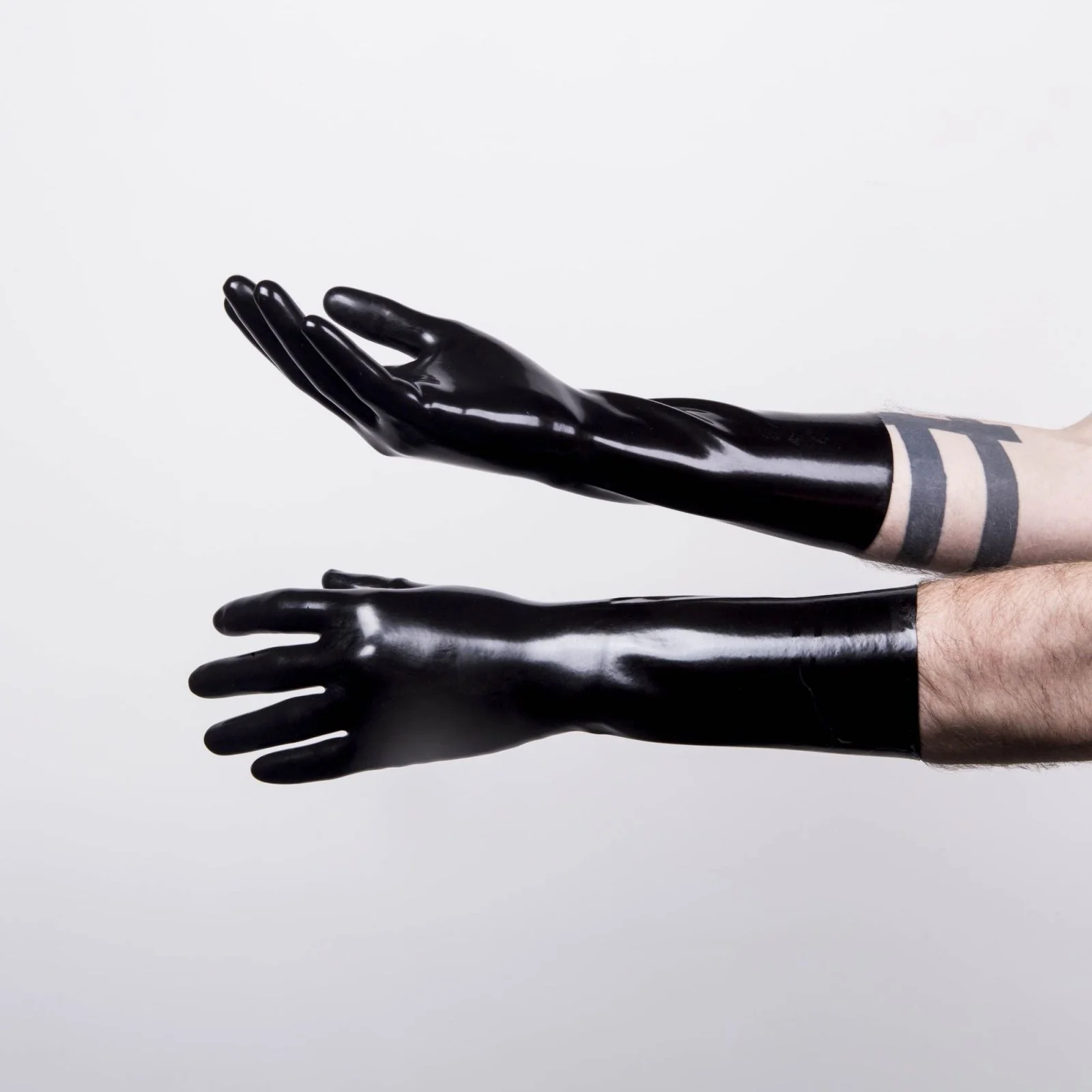 Rubber Gloves, Black - Image 3