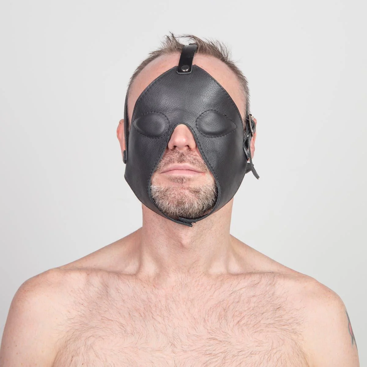 Leather Face Cover - No Eyes
