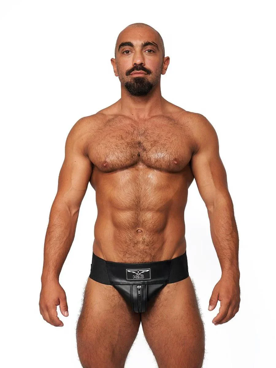 Mister B Leather Premium Jockstrap, Black - Image 2