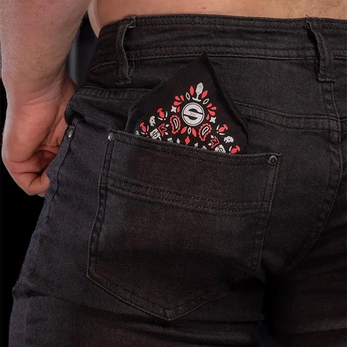 Mr S Leather, Zipper Pocket Neck Hanky, All Colours - Image 5