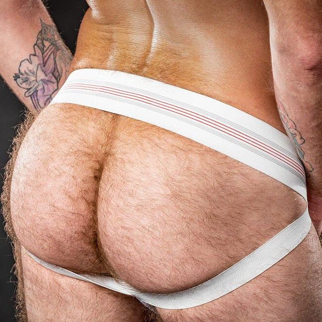 Mr S Leather, Vintage Cotton Jock, 2" White - Image 4