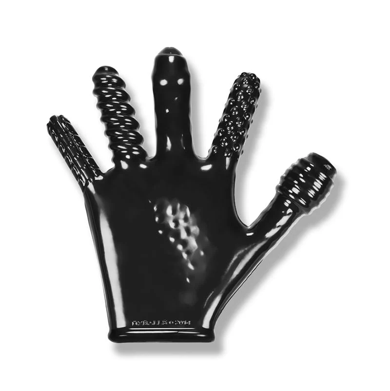 OXBALLS Finger Fuck Textured Gloves, Black
