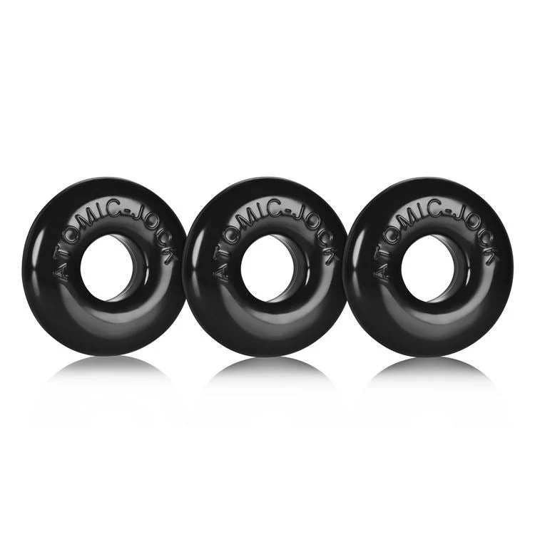 OXBALLS Ringer Cock Ring 3 Pack, Black