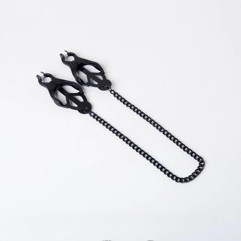 Clover Clamps and chain - Black