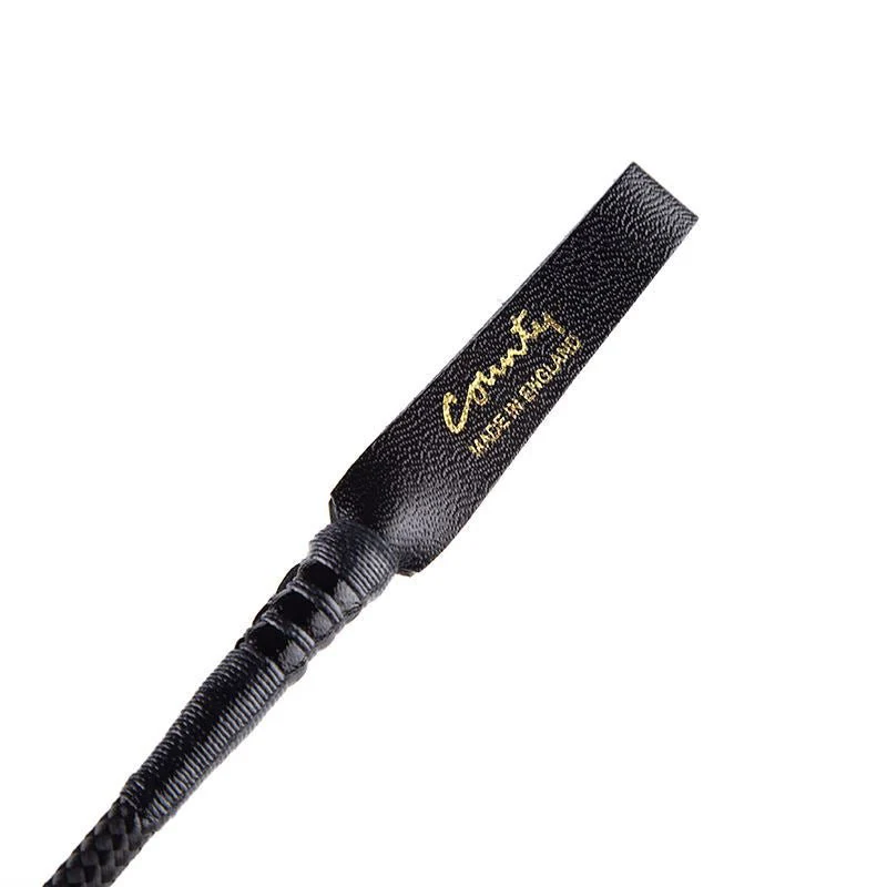 Leather Tip Crop, Black - Image 3