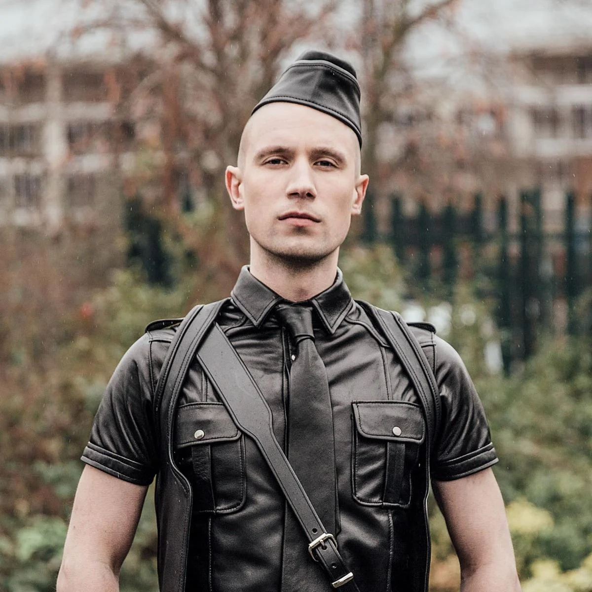 Leather Uniform Forage Cap // Made to Order