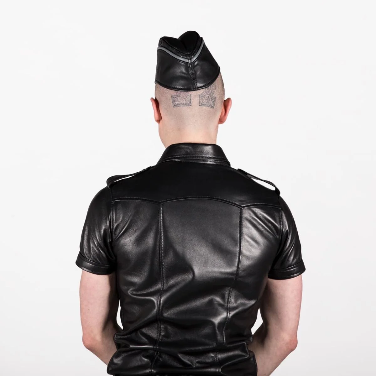 Leather Uniform Forage Cap // Made to Order - Image 2