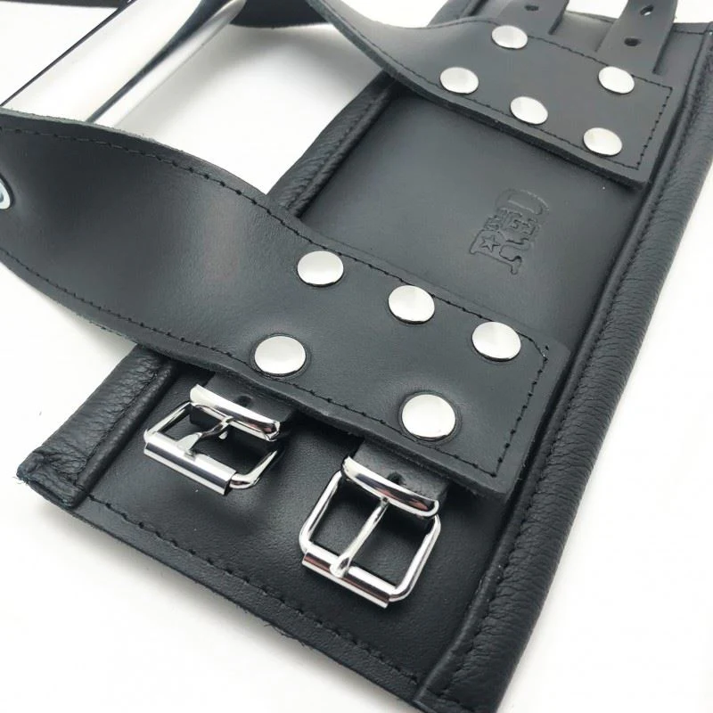 Deluxe Leather Suspension Cuffs With Bar - Image 3