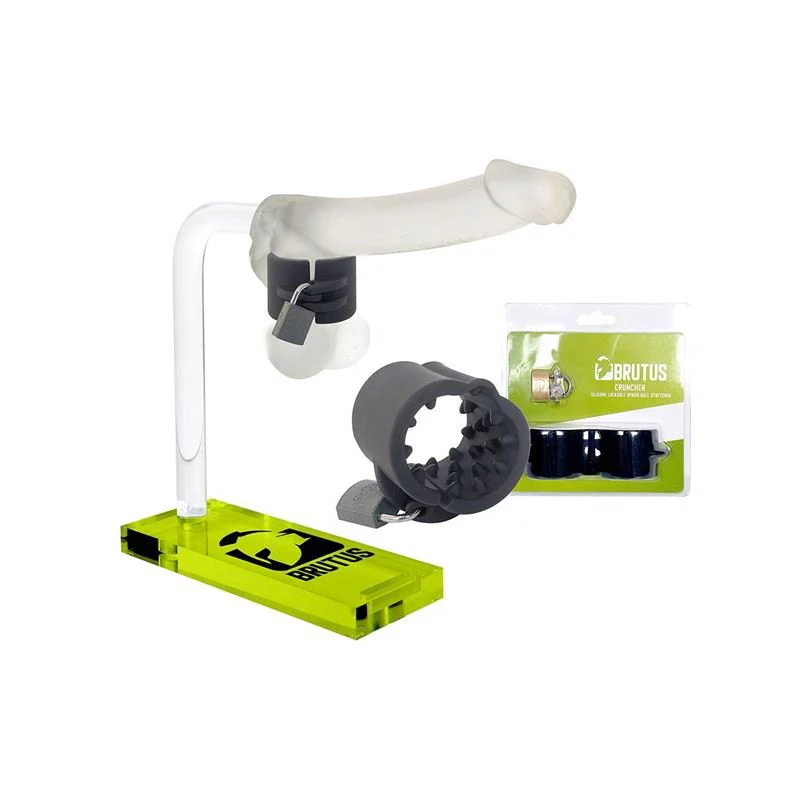 Cruncher, Silicone Lockable Spiked Ball Stretcher - Image 2