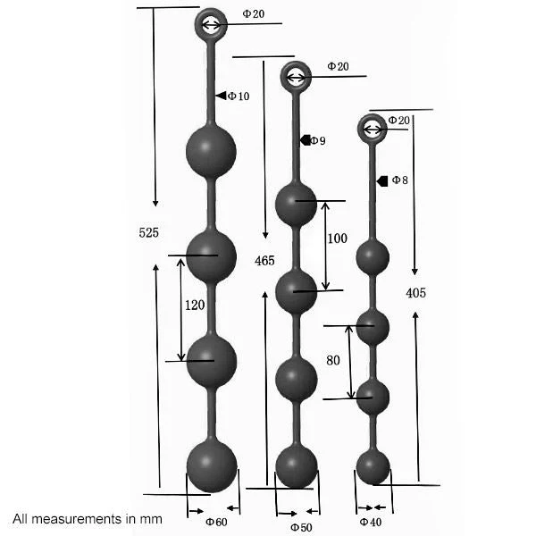 Silicone Anal Balls, Black - Image 3