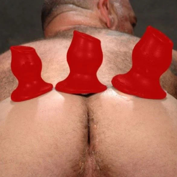 OXBALLS Pig Hole, Tunnel Butt Plug, Red - Image 3