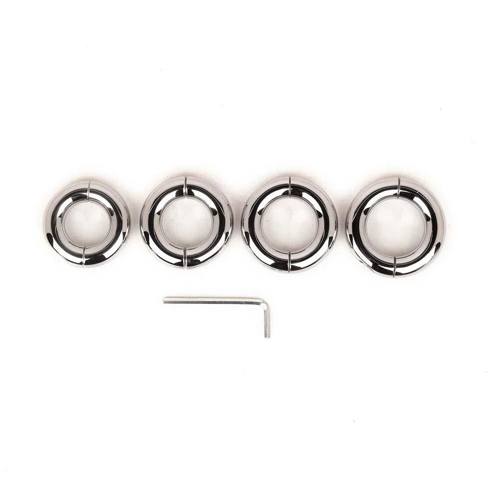 Rounded Stainless Steel Ball Stretcher, Screw Closure - Image 2