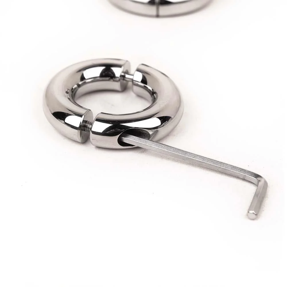 Rounded Stainless Steel Ball Stretcher, Screw Closure - Image 4