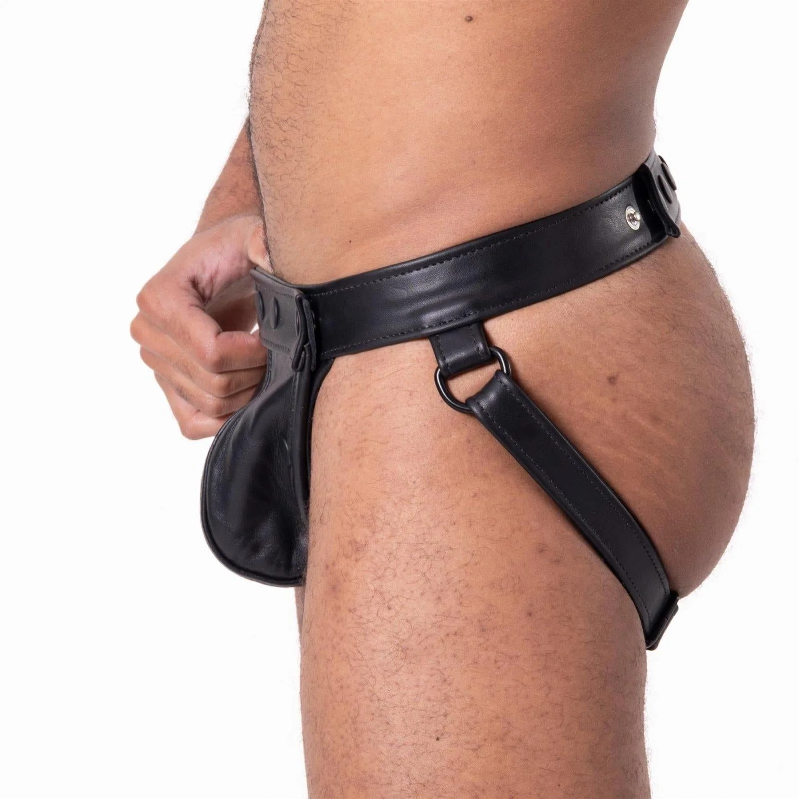 Magnum Leather Jock with Codpiece - Image 5