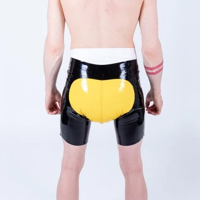 FIL-ABL - Rubber Shorts, Black/Semi-trans yellow - Image 3