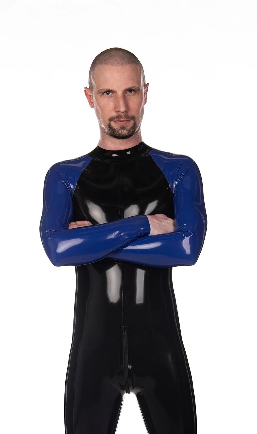 Reach Catsuit, Black/Royal Blue