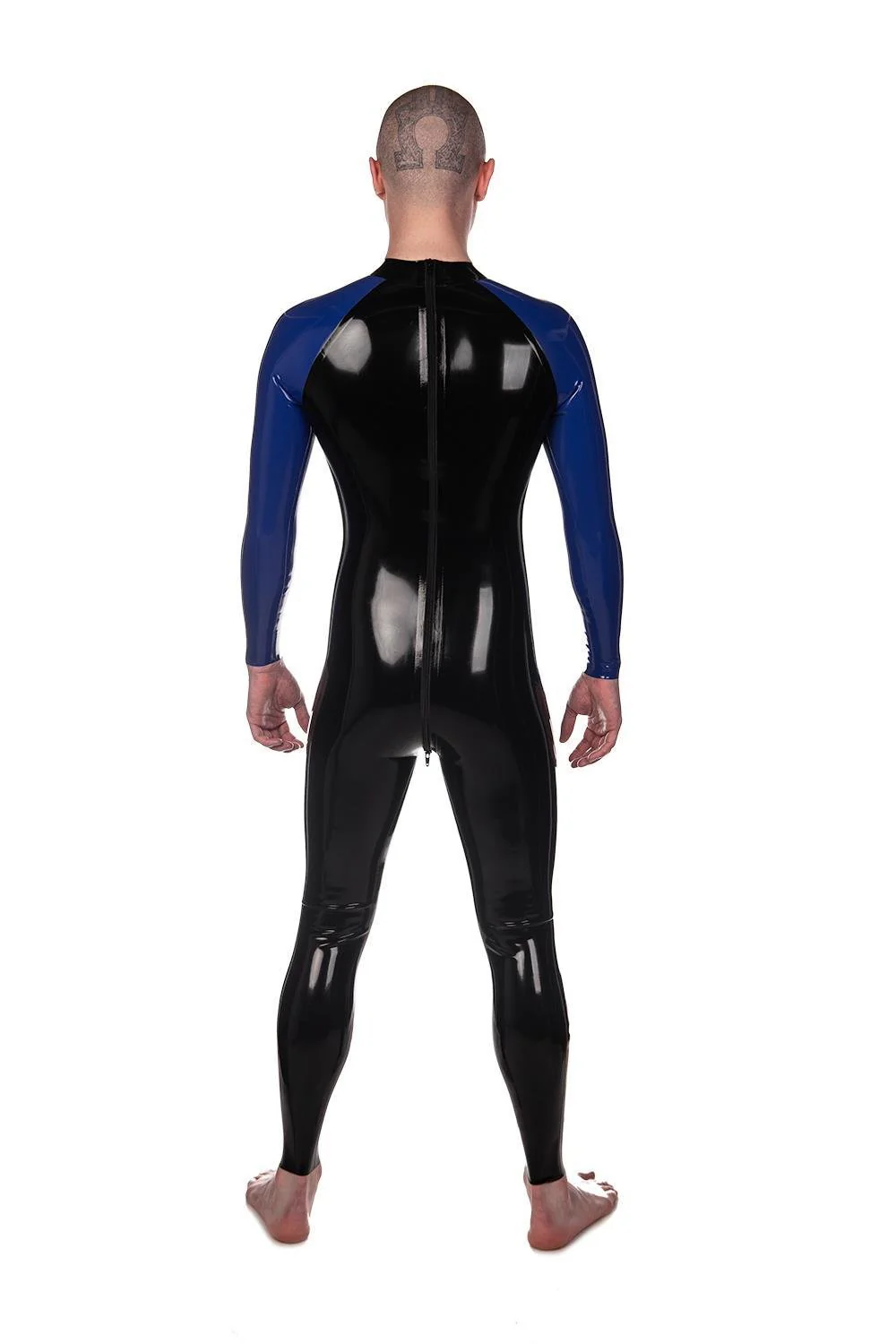 Reach Catsuit, Black/Royal Blue - Image 3