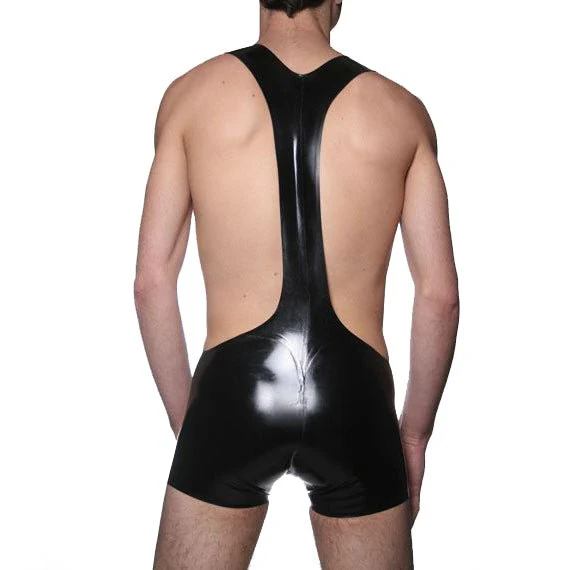 Rubber Wrestling Suit, Black - Image 2