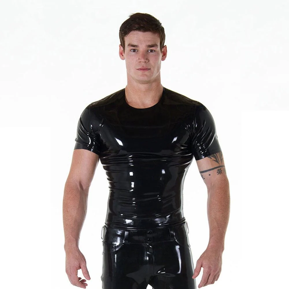 Short Sleeve Rubber T-Shirt, Pull On
