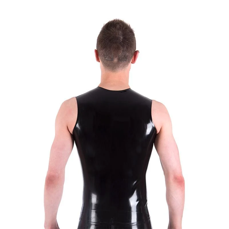 Zipped Sleeveless T-Shirt - Image 2