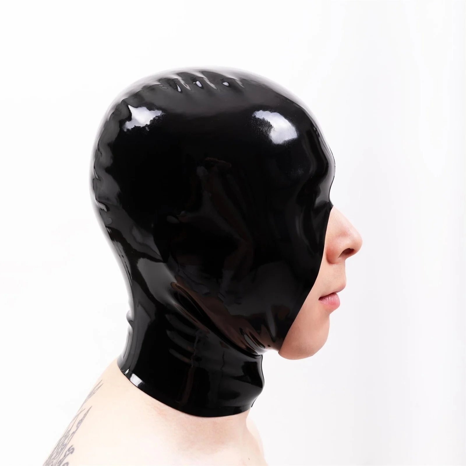 Rubber Cocksucker Hood, Open Face, No Eyes - Image 3
