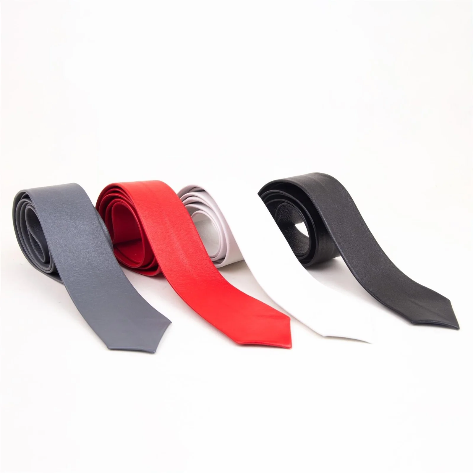 Leather Tie, Skinny Cut - Image 3