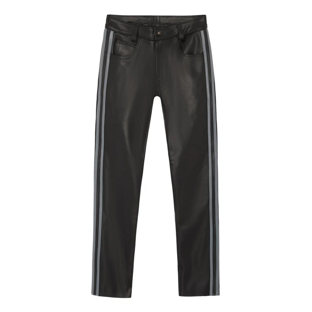 Lineback Leather Jeans, Slim Fit // Made to Order - Image 2