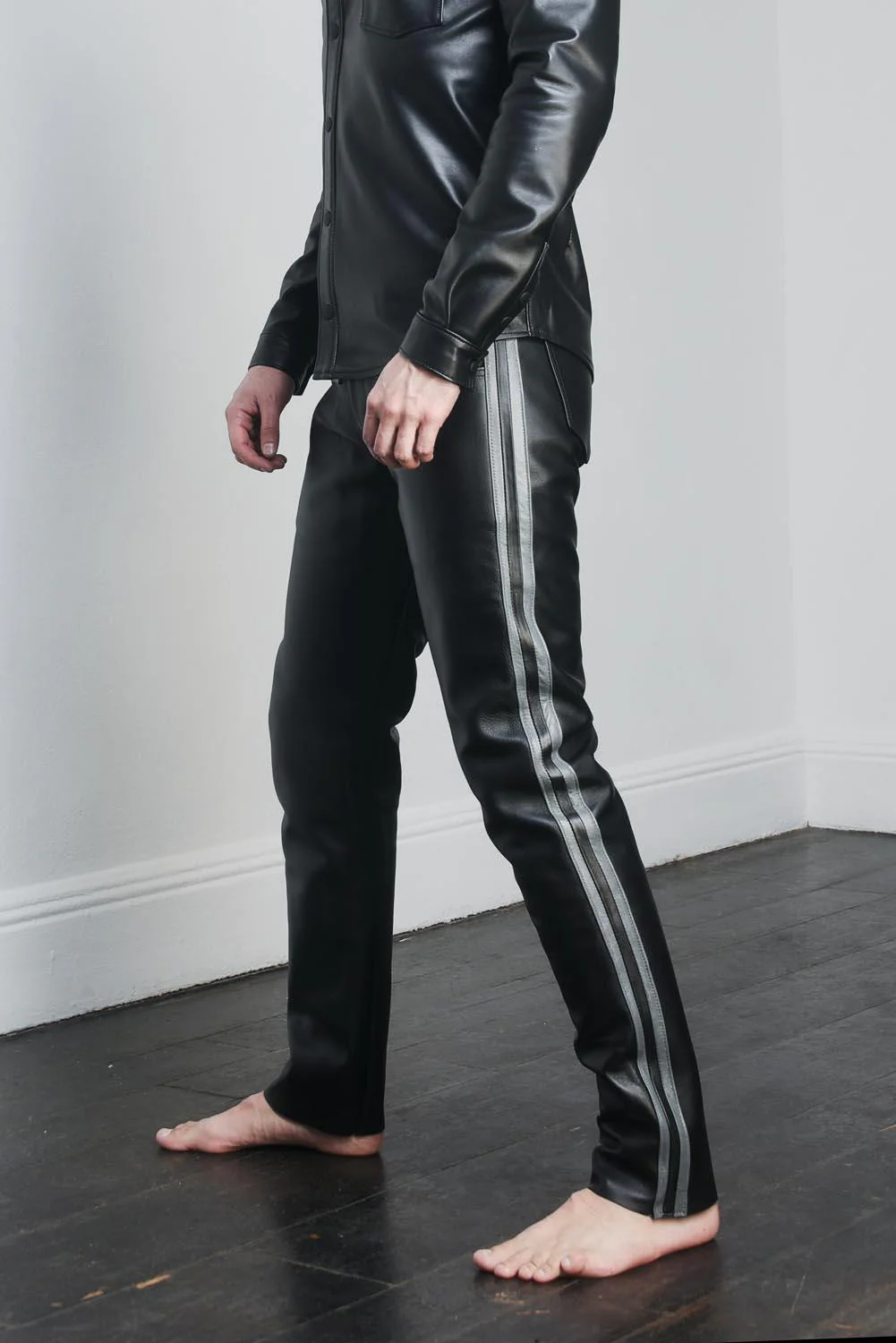 Lineback Leather Jeans, Slim Fit // Made to Order - Image 5