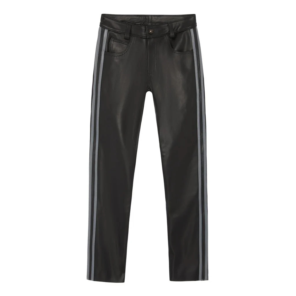 Lineback Leather Jeans, Regular Fit // Made to Order - Image 2