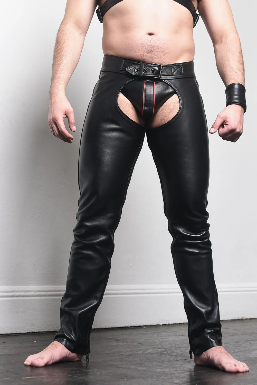 Shorthorn Leather Chaps, Slim Fit // Made to Order