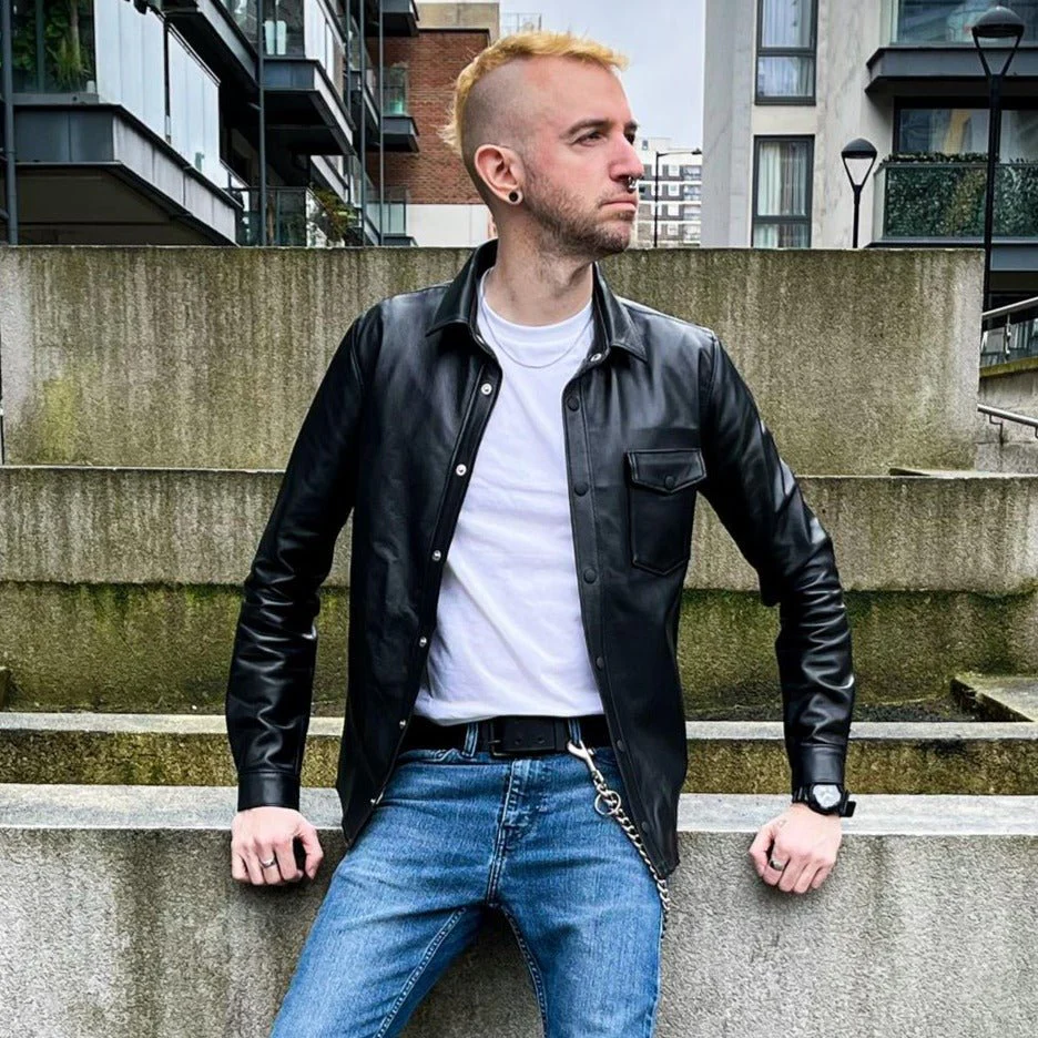 Omaha Leather Shirt // Made to order - Image 9