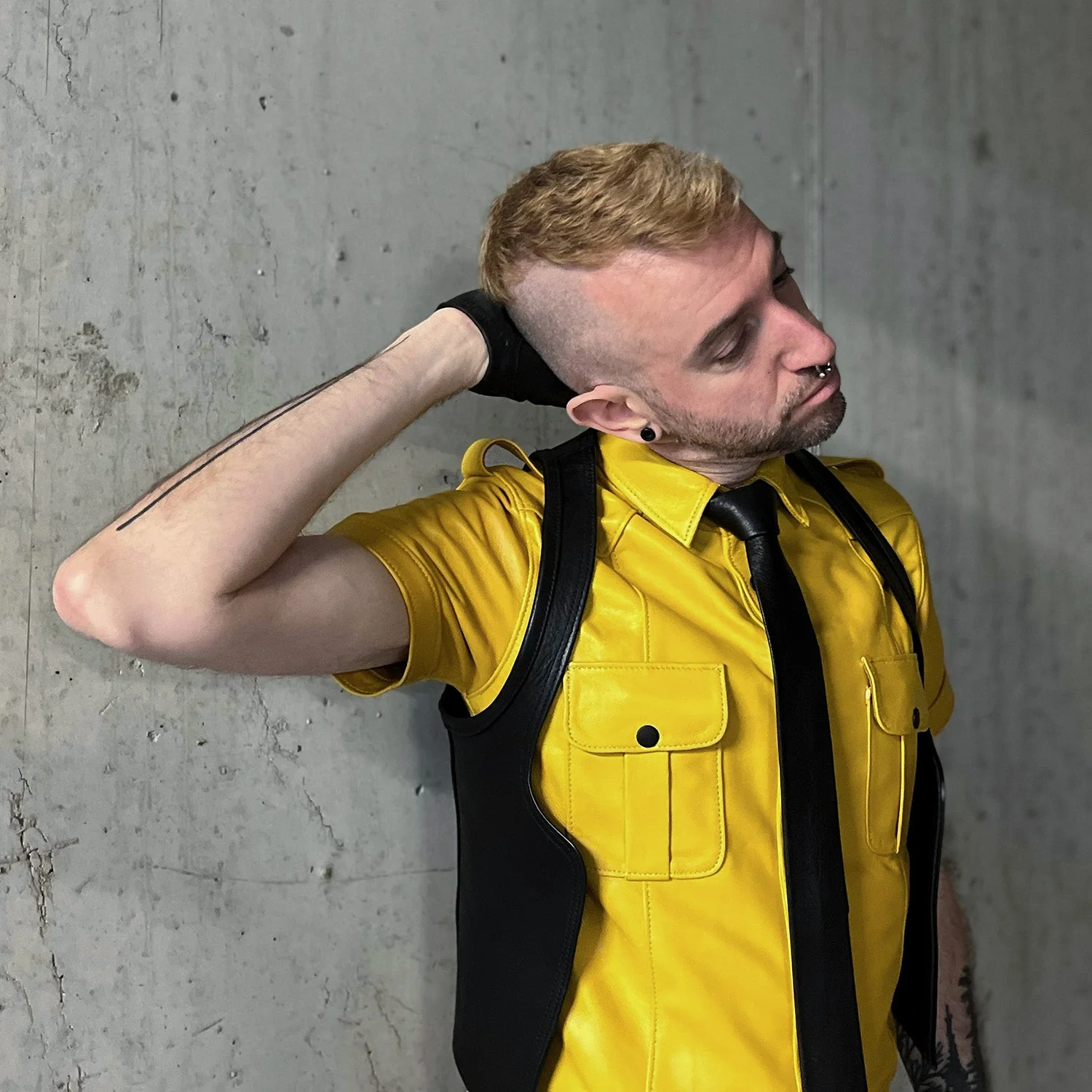 Huxley Leather Shirt // Made to order - Image 3
