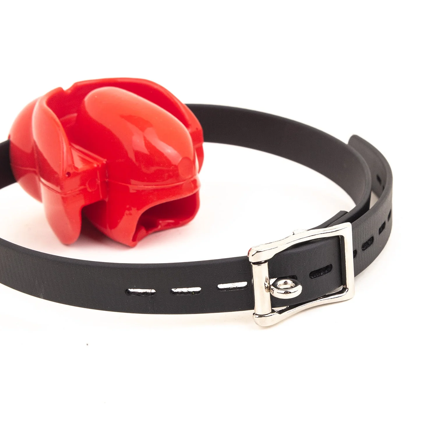 Silencilicone Ultra Restrictive Ball Gag with Leather Strap - Image 3