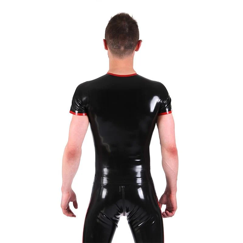 V Neck Rubber T-Shirt, Short Sleeve // Made to Order - Image 2