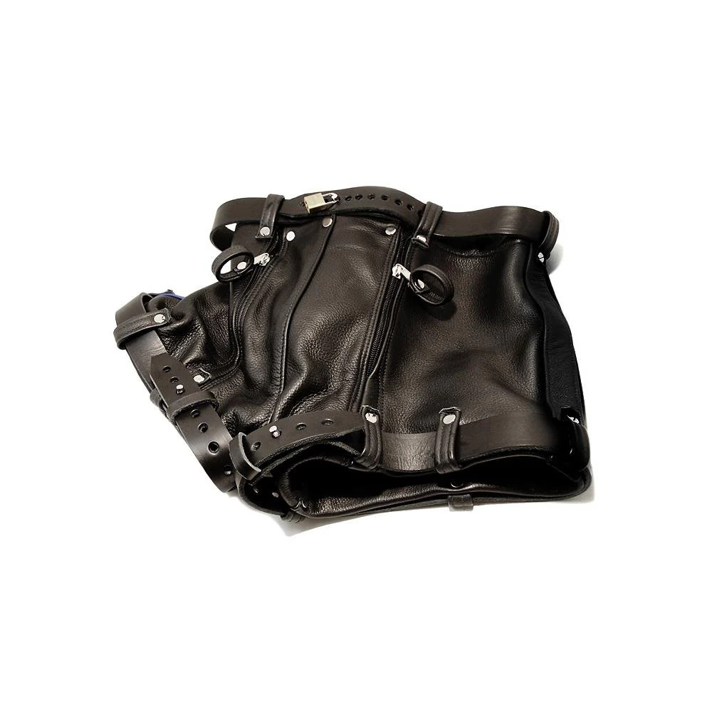 Up Front Leather Chastity Shorts - Maximum Secure
