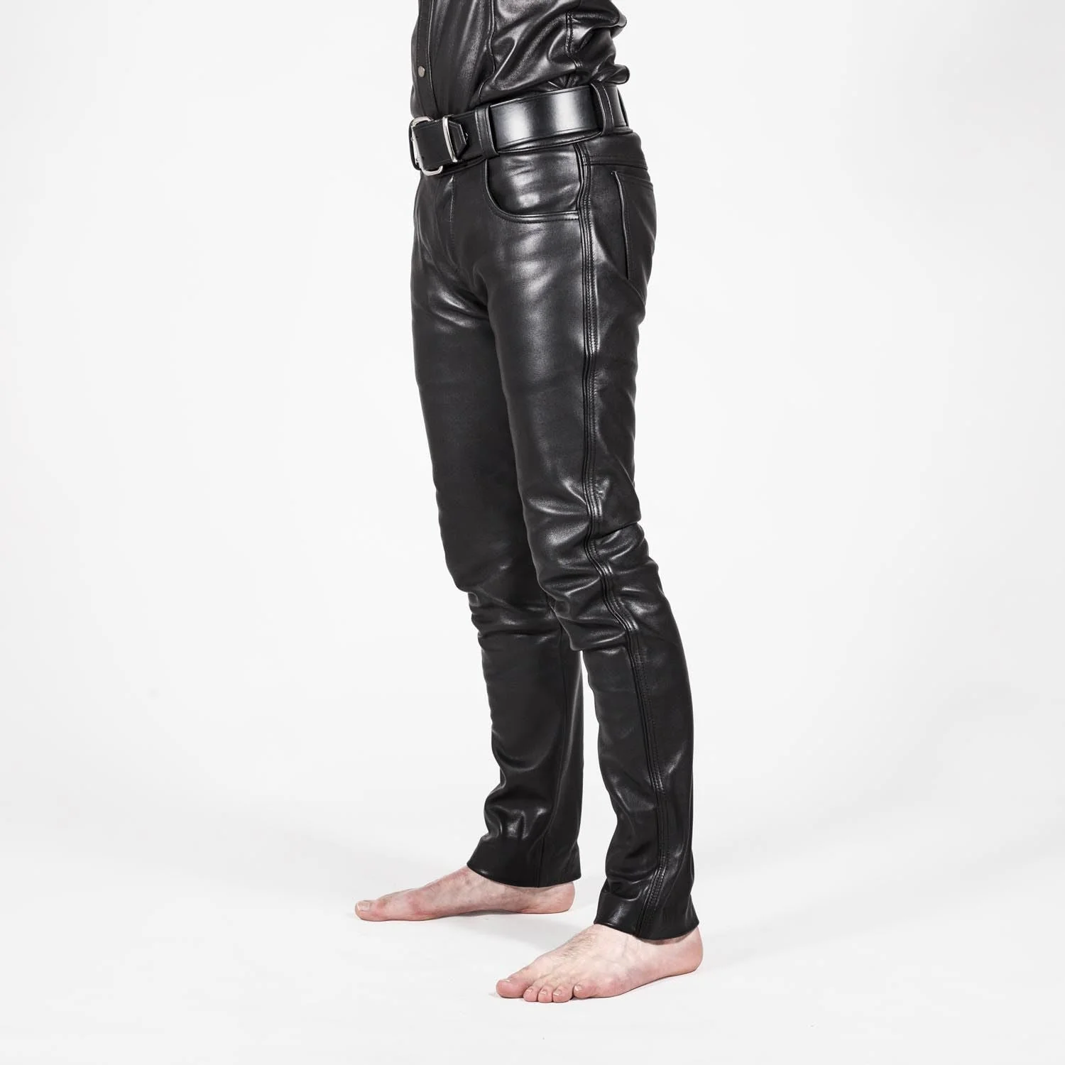 Holstein Slim Fit Leather Jeans // Made to Order - Image 3